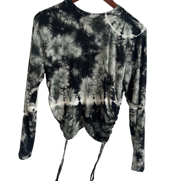 YOUNG FABULOUS & BROKE: S Dark Green and White Tie Die Long Sleeve - Picture 2 of 3